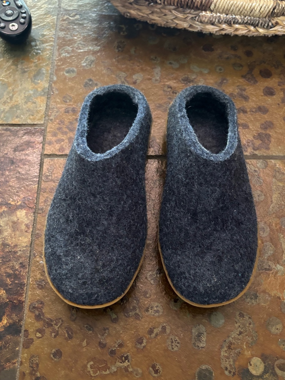 Glerups Wool Slip On With Rubber Sole